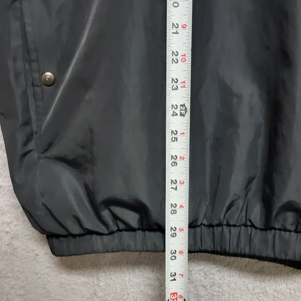 DryJoys Vest Mens XL Black Windbreaker 1/2 Zip FootJoy Country Club Of Orlando